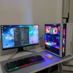 Robust White Gaming PC with ARGB