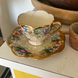 Vintage Teacup And Saucer Plate
