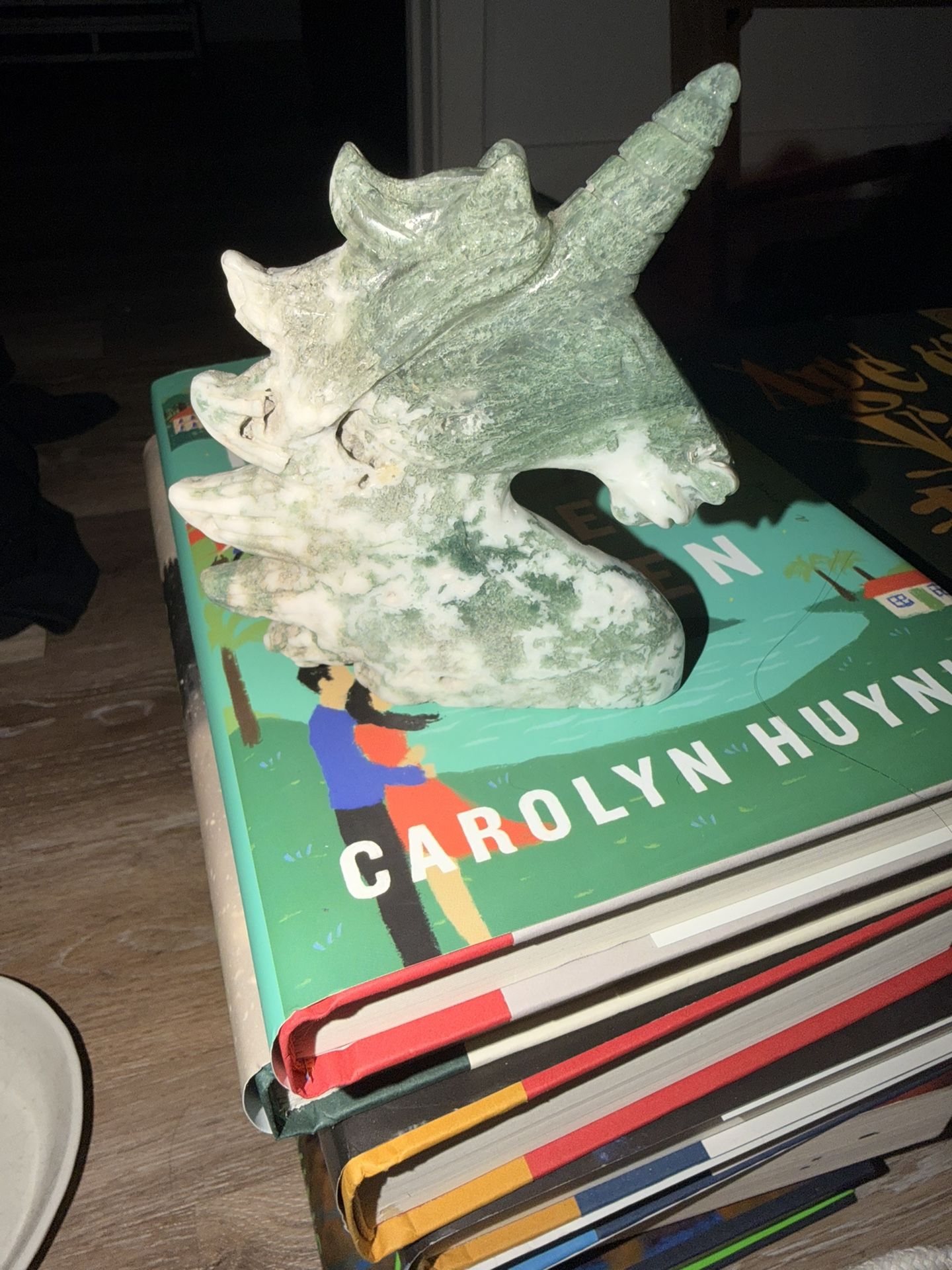 Moss Agate Unicorn Crystal