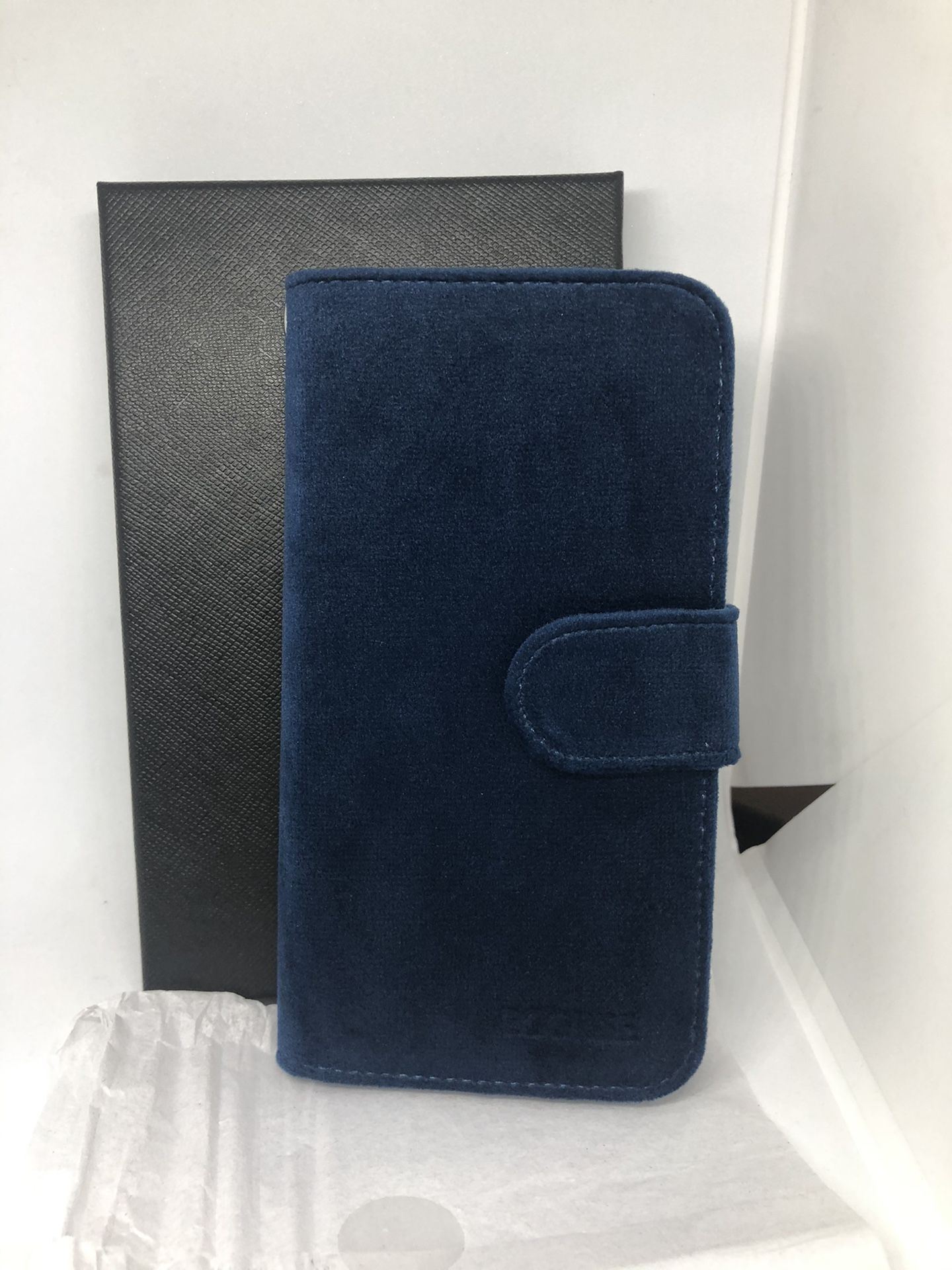 For iPhone X / iPhone XS blue wallet case funda cover protector
