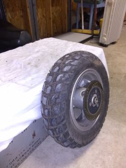 Front rim and tire 50cc scooter