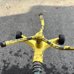 Antique Cast Iron Nelson Lawn Sprinkler - Yellow