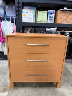 3-Drawer Wood Dresser Chest