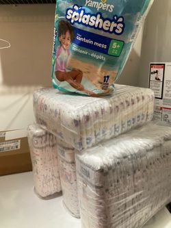 Diapers size 5 huggies Disney and swim diapers