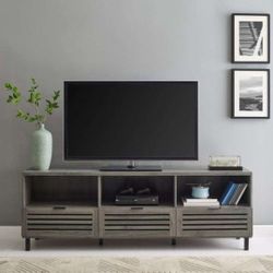 70" Modern TV Stand - Stylish Media Console with Open Shelves, Storage
