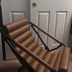 foldable leather chair