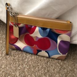 Coach Wristlet, Multicolor Purse