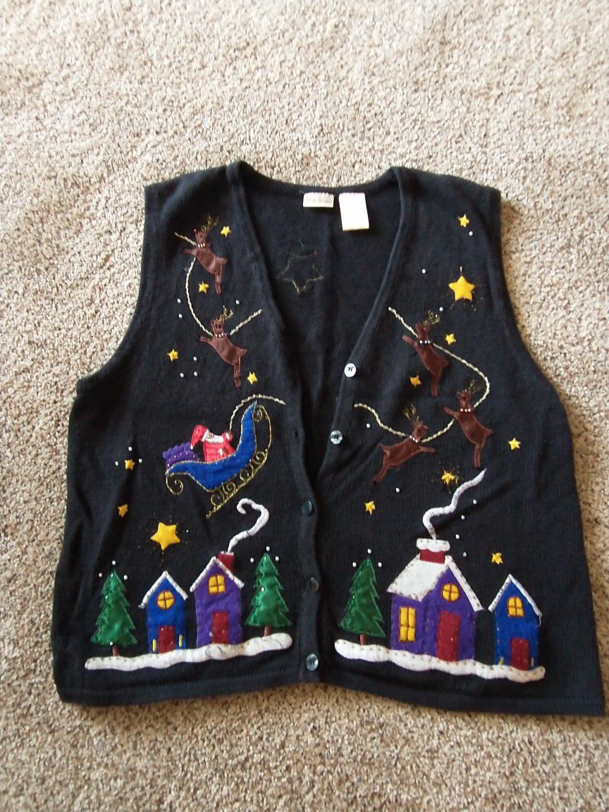 Christmas Sweater Vest XL