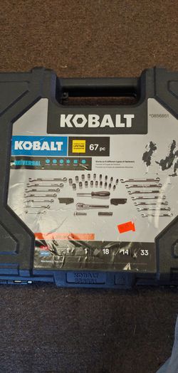 3/8" drive Kobalt 67 pc universal mechanic tool set missing a few pcs Lifetime warranty