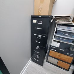 Black Metal File Cabinet