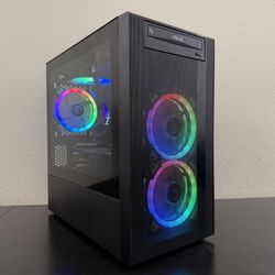 FAST Liquid Cooled Gaming PC Computer (Ryzen 5 5500, GTX 970, 16GB RAM, 512GB NVMe + 1TB HDD)