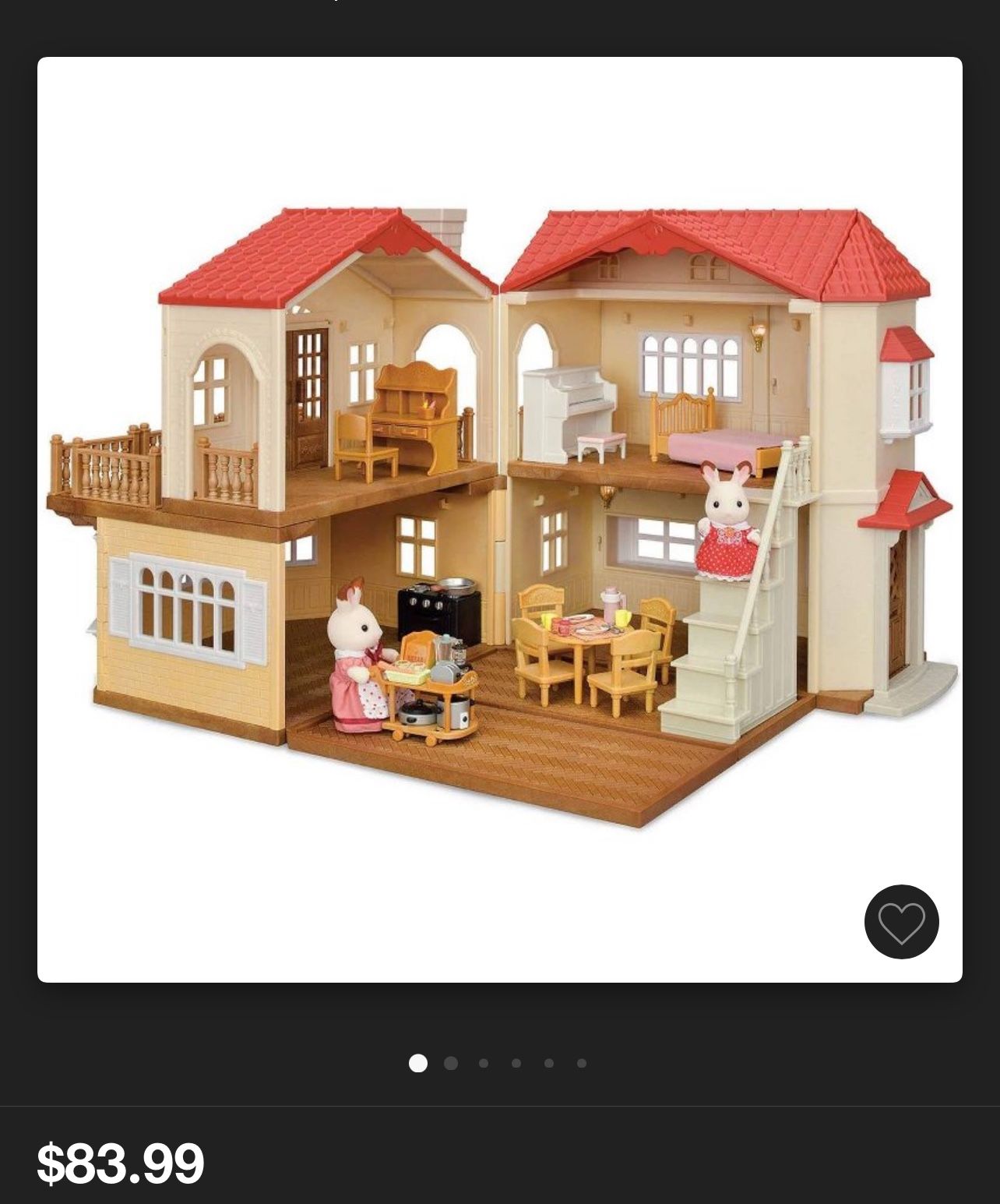 Dollhouse Calico Critters Red Roof Country Home Gift Set