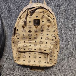 Mcm Backpack Visetos Sprinkle Stud (Beige)