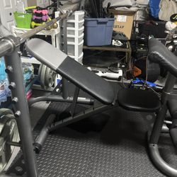 Gym Equipment/ Bench Press with Weights 