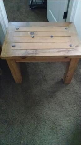 Knotty Pine coffee table and 2 end tables
