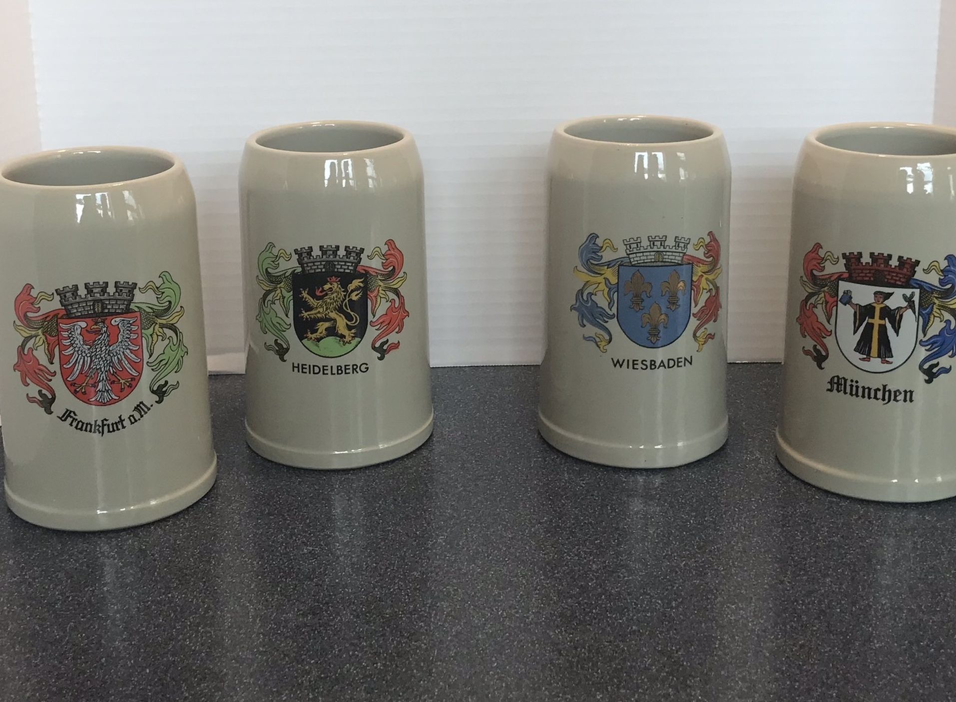 Vintage Stoneware Beer Steins from Germany