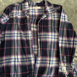 Loft Plaid Shirts Size L