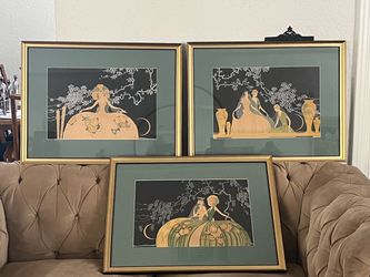 Umberto Brunelleschi  Vintage French Pochoir Prints Art Deco Set of 3