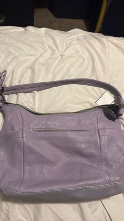 Lavender Pebbled Leather Shoulder Bag