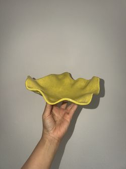 Wavy Sun Yellow Wabi Sabi Ceramic Serving Platter Plate Catchall Bowl Speckled Handthrown Pottery Organic Studio Dish