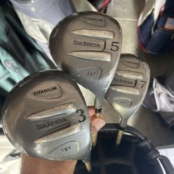 Ladies golf wood set 3 pc by Tour balance in right hand 