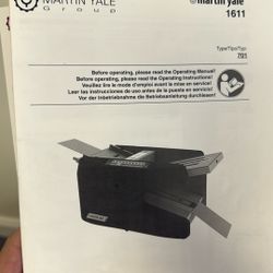 Martin Yale 1611 Folding Machine