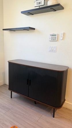 Century Modern Black Sideboard Cabinet