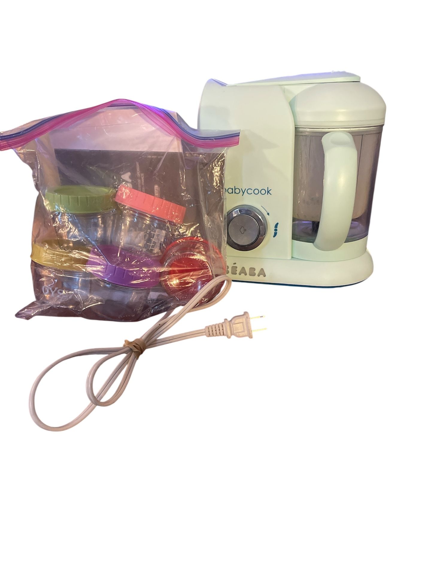 Baby Food Processor And Steamer With 5 Reusable Jars 
