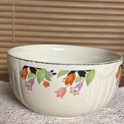 Hall’s Superior Quality Kitchenware USA Art deco Crocus pattern 1935 7.5” mixing bowl iconic