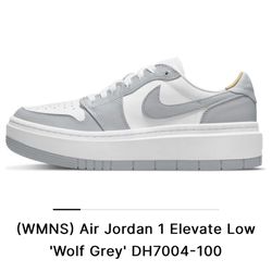 Air Jordan 1 Elevate Low Wolf Grey Women Size 11 