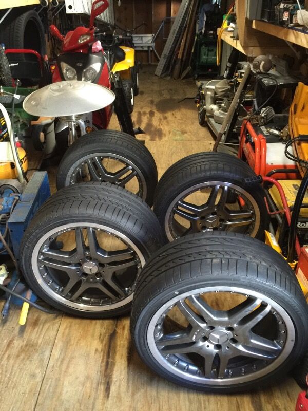 Mercedes 550 sl amg wheels tires for Sale in Freehold, NJ OfferUp