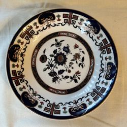 Japanese Vintage Soup Bowl - Double Phoenix Nikko Ironstone Japan Imari Floral Cobalt