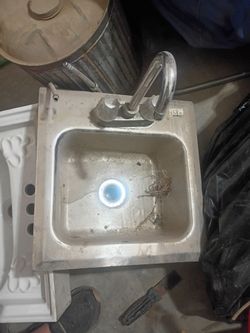 Small stainless steel sink