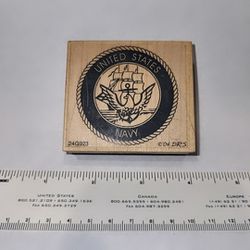 Military Navy Patriotic Wooden Stamp Craft Art Supply