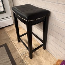 SET OF 2 Black Counter-Height Barstools