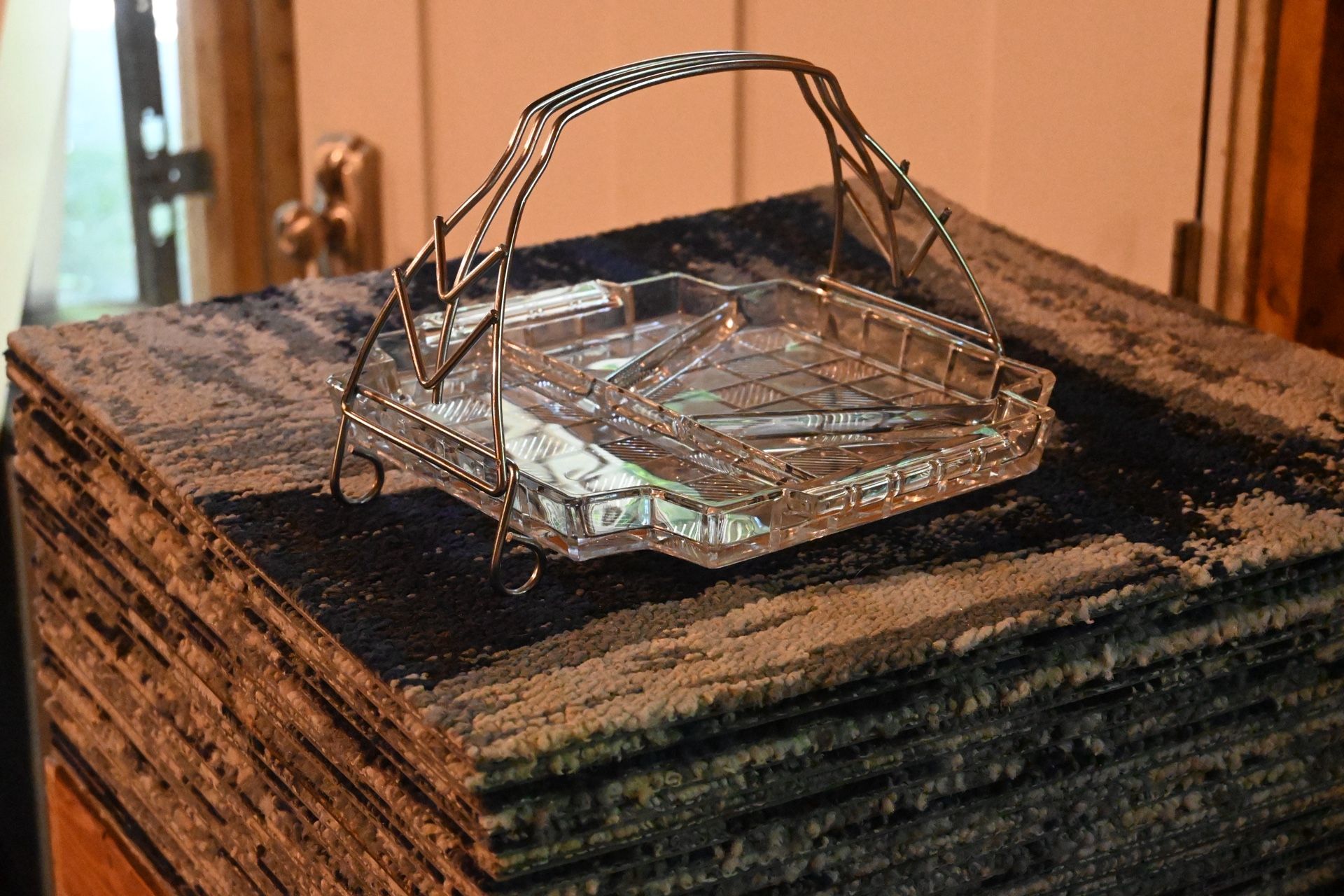 Art Deco Glass Serving Tray