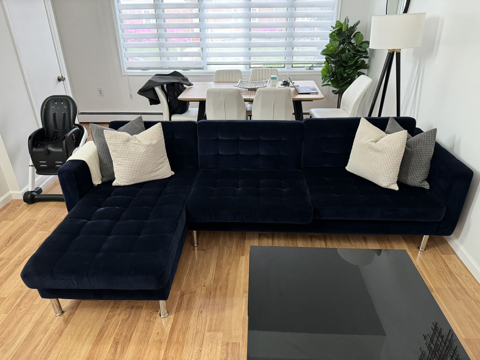 Blue 4 Seat Sectional Couch - IKEA Morabo