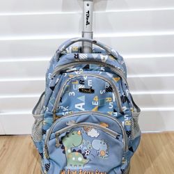 Tilami Rolling Backpack 16" School College Travel
Carry-on Backpack Boys Girls