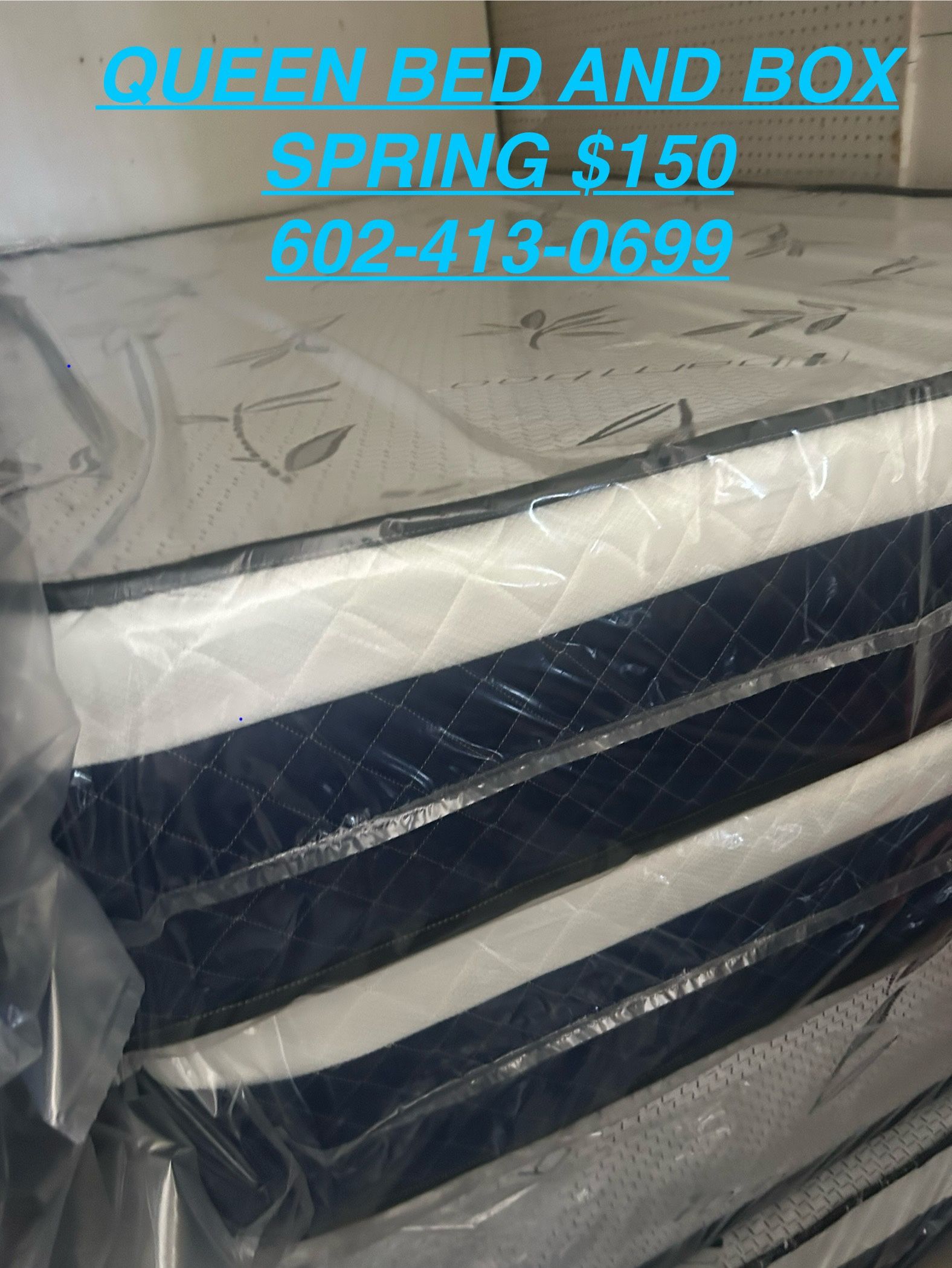 Queen Bed And Box Spring $150 We Deliver