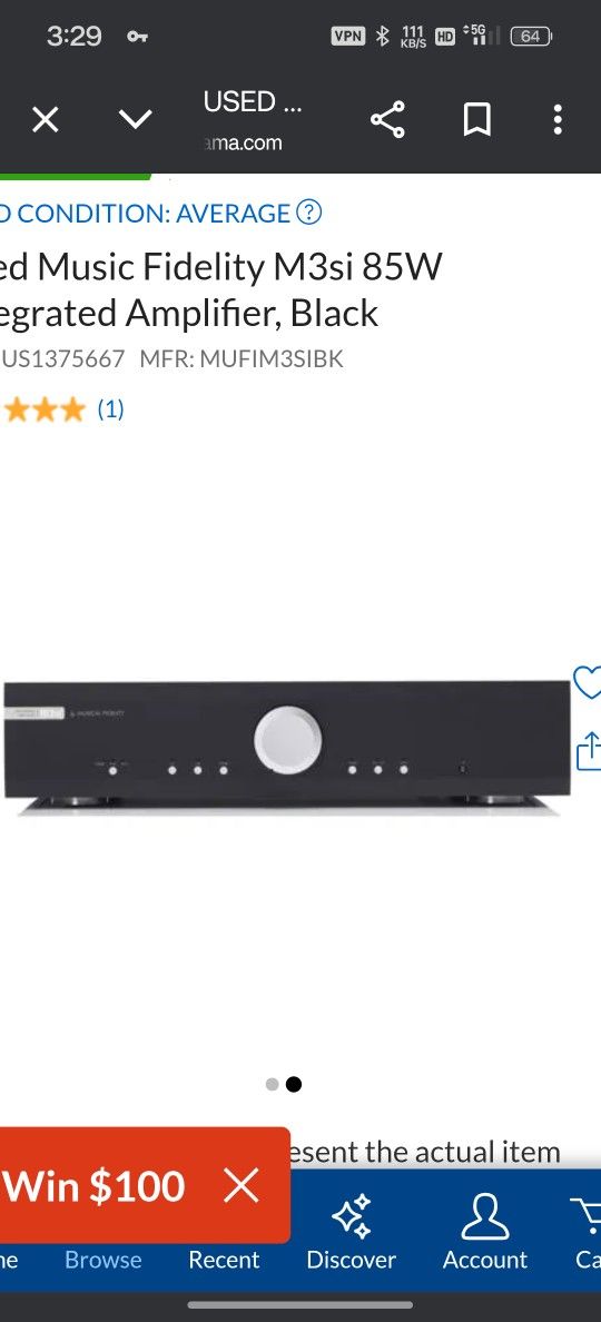 MUSICAL FIDELITY M3si INTEGRATED AMP