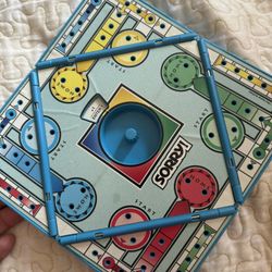 Vintage Travel Sorry Board Game 1994 Parker Bros Blue Folding Case As Pictures Only