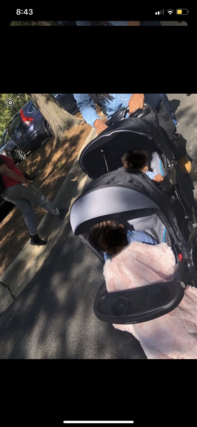 Sit n stand double stroller