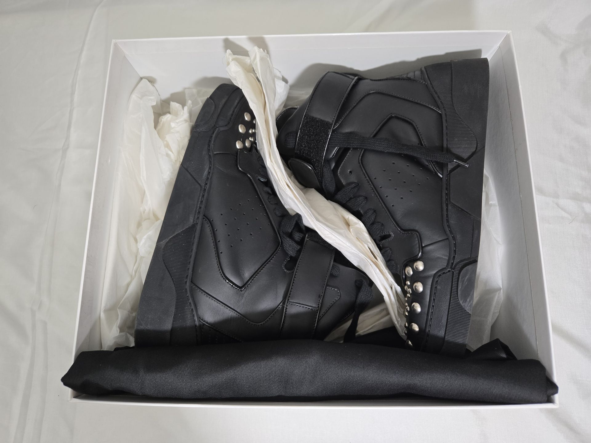 Givenchy by Riccardo Tisci Black Calf Leather Studded 