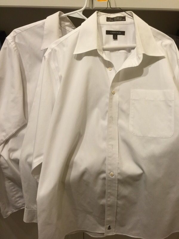 Mens white work shirts size 16,5 32-33