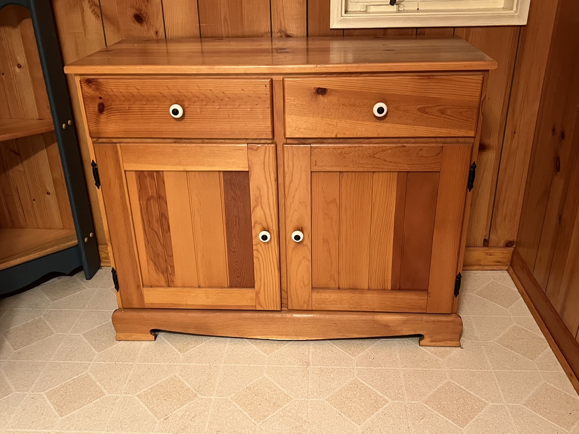 Solid Wood Knotty Pine Organizer Small Drawer Cabinet