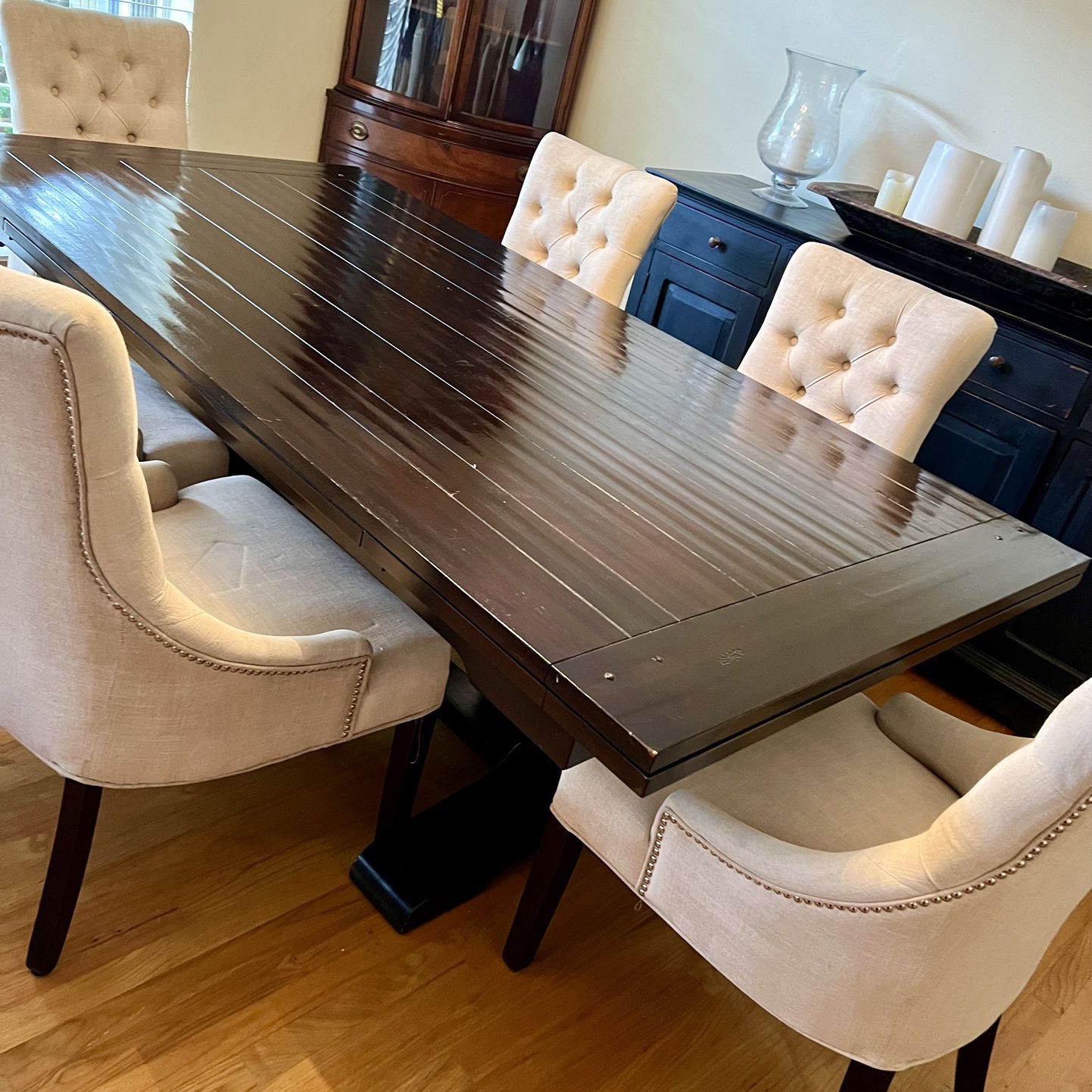 Wooden dining Room Table And 6 Chairs