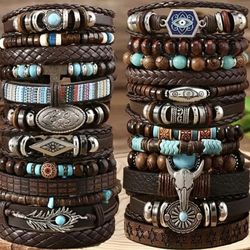 Bracelets 10.00 each Western, teal, leather, cross, hearts, and more! 
