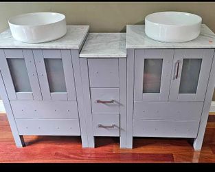 Two Bathroom vanities with sinks