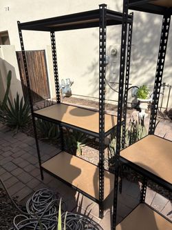 Black Metal Storage Shelving Unit