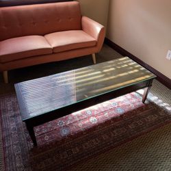Wood Table With Glass Top Coffee Table